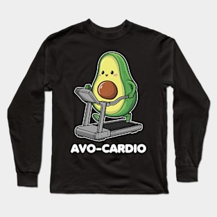 Funny avocado pun - avo-cardio Long Sleeve T-Shirt